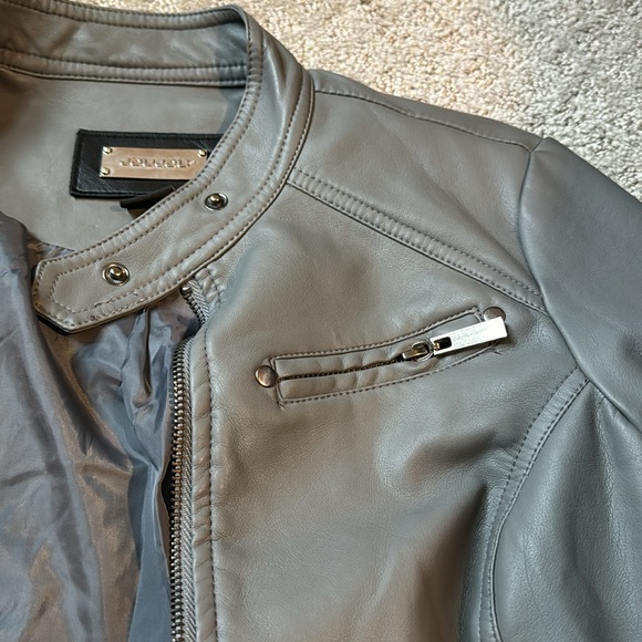 New xs gray 100% vegan leather JouJou jacket - Picture 5 of 8